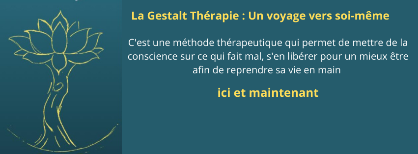 carte de visite Gestalt Théravie fond vert émeraude texte jaune